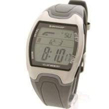 Dunlop DUN-2G02 - Dunlop Men Digital Chronograph Watch, Grey Dial Details And Rubber Band.