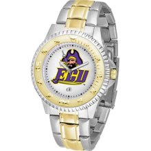 East Carolina Pirates ECU Mens Stainless 23Kt Watch