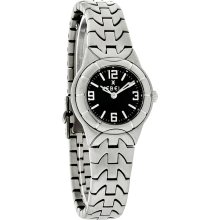 Ebel E-type Ladies Black Dial Stainless Steel Swiss Quartz Watch 9157c11/5716