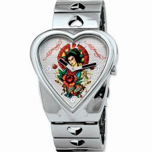 Ed Hardy Women's 'Silver Crush' Stainless Steel Watch