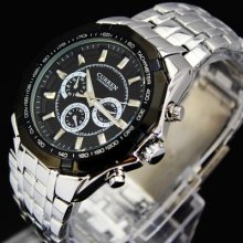 Elegant Quality Sports Waterproof Men Fashion Stainless Steel Wristwatch M84