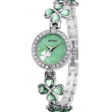 Elegant Set Auger Dial Delicate Flower Bracelet Modern Women's Quartz Watch R