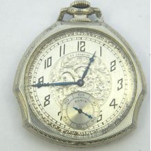 Elgin 12 Size Open Face Pocket Watch Runs Rare 14k Gf Finger Grip Case Patent '2