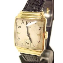 Elgin Men's Vintage Wristwatch W 14kt Solid Yellow Gold Case; 17jewels 2-i2018