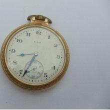 Elgin Rr 17 Jewels 12k Gold Filled Pocket Watch Adjusted Safety Pinion