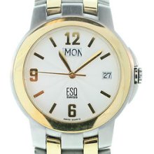 Esq Crestone 07300957 Men's Two-tone White Dial Watch Day/date Display