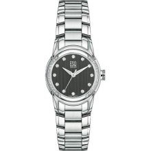 ESQ Women'S 7101329 Quest Stainless-Steel Bracelet Black Dial Watch