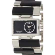 Essentials By Abs Women's Black Silver Tone Quartz Fashion Watch 40042