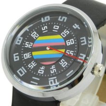 Fashion Classical Men Quartz Wristwatch Unique Turntable Dial Q0803