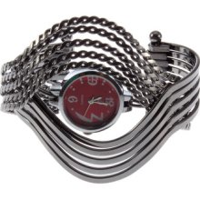 Fashion Gift Stainless Steel Lady Women Girl Bangle Bracelet Quartz Wrist Watch