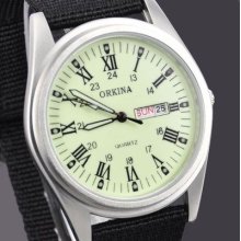 Fashion Military Army Fabric Sport Men Women Quartz Wrist Watch Sailcloth