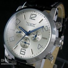 Fashion Watch Swiss Automatic Mechanical 6 Hands Leather Mens Watch