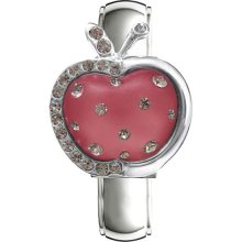 Fashion Watches Red Apple Crystal Bangle Watch