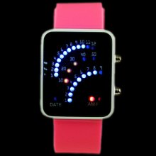 Fashion Womens Mens Unisex Square Led Digital Silicone Casual Sport Wrist Watch