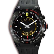 Ferrari Lap Time Chronograph Watch Black Version