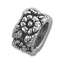 Flower Design Solid 925 Sterling Silver Spacer Bead fits European Charm Bracelet