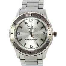 Fortuner 'accent' Men's Silvertone Stainless Steel Watch