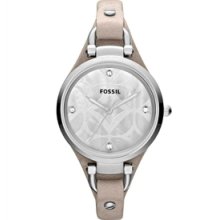 Fossil ES3150 Women's Georgia Three Hand Bone Leather Watch