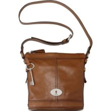 Fossil Maddox Crossbody Bag Chestnut Brown Leather Bag Msrp$158