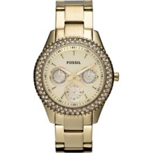 Fossil Watch, Womens Stella Gold-Tone Stainless Steel Bracelet 37mm ES