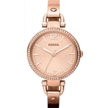 Fossil Women's ES3226 Georgial Glitz Stainless Steel Watch - Rose - 10