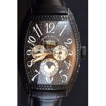 Franck Muller Master Banker Lunar Date Black Diamond 7880MBLDT Watch