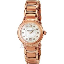 Frederique Constant Delight White Dial Rose Gold Plated Stainless ...