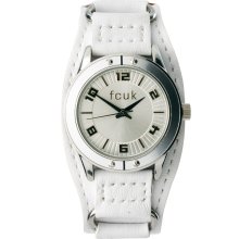French Connection White Cuff Strap Watch White