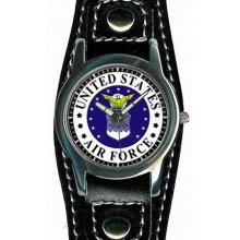 Frontier Watches US Air Force Leather Strap Watch