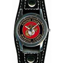 Frontier Watches US Marines Leather Strap Watch