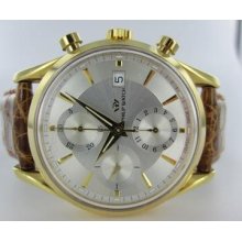 Gents 18kt Yellow Gold Philip Automatic Chronograph Date Watch With Open Back