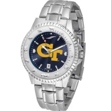 Georgia Tech Yellowjackets Competitor AnoChrome-Steel Band Watch