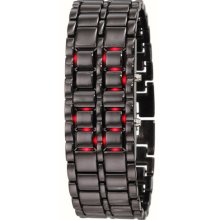 GGI International Men's LED Digital Bracelet Watch Led Color: Blue, Color: Silver