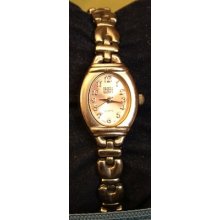 Good Condition Women's Faded Glory Fg92513w Quartx Watch / Pink Dial / S.s. Band