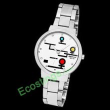 Good Silvery Metal Band Round Women's Quartz Watch