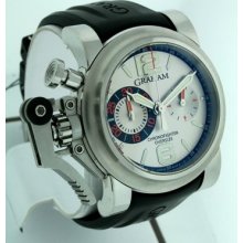 Graham Oversize Chronofighter Stainless Steel Rare 46mm Watch.