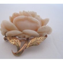 Great Mom's day birthday or just because gift SALE now ONLY 850 was 1,025 18k rose Gold pink gold Coral Rose Pin Broch