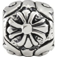 Greek Cross, Quality Solid Sterling Silver European Bead Fits All Major Brands