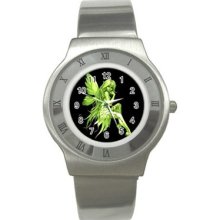 Green Fairy Absinthe Stainless Steel Watch For Sport Men Wristwatch Fashion