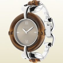 Gucci bamboo collection watch with brown dial