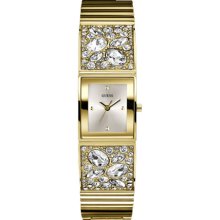 Guess U0002l2 Gold Crystal Stainless Steel Bracelet With Warranty
