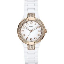 GUESS U11661L1 White Plastic Bracelet Women's Watch
