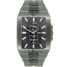 Guess U13525g1 Black Dial Gray Steel Band Watch