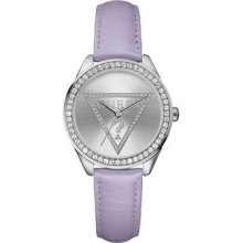Guess Women Purple Leather Strap Watch W65010l3