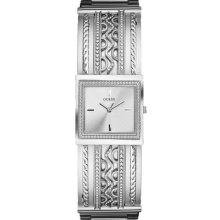 Guess Women Silver Bangle Watch W11096l1 , Comes With Original Guess Box