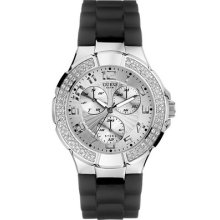Guess Women Waterpro Crystal Watch G10582l ( I11040l1) Coems With Guess Box