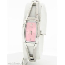 Guess Women's G75821l Pink Diamond Dial Stainless Steel Bracelet Quartz Watch