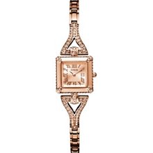 Guess Women's U0137L3 Rose-Gold Stainless-Steel Quartz Watch with Silver Dial