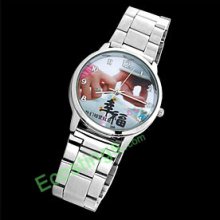 Hand-in-Hand Lovers Dial Metal Round Men's Quartz Watch