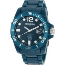 Haurex Italy Mens B7354UBB Caimano Date Blue Dial Plastic Sport